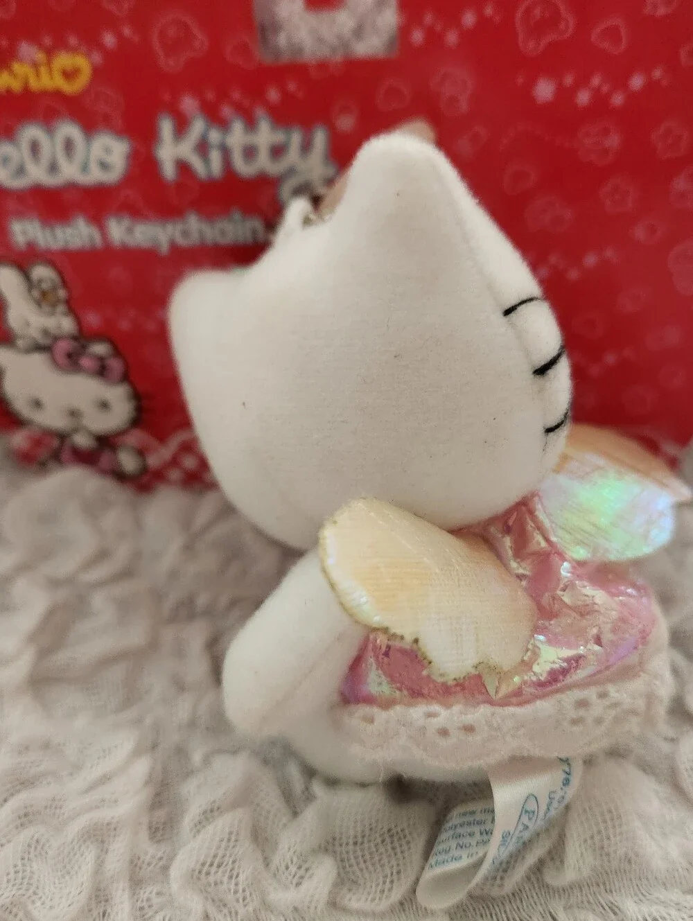 2001 Sanrio Hello Kitty Fairy Plush Keychain NWT NOS Nakajima Rare Y2K Vintage